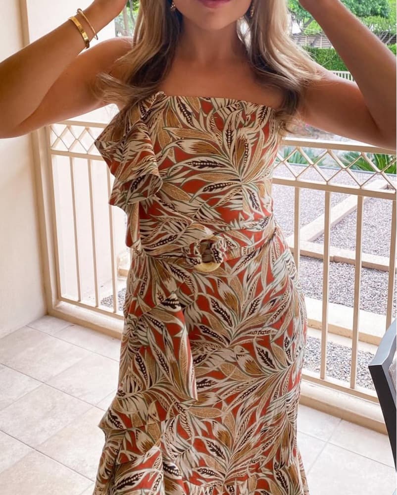Alexis Faina Ruffled Midi Dress - Image 1