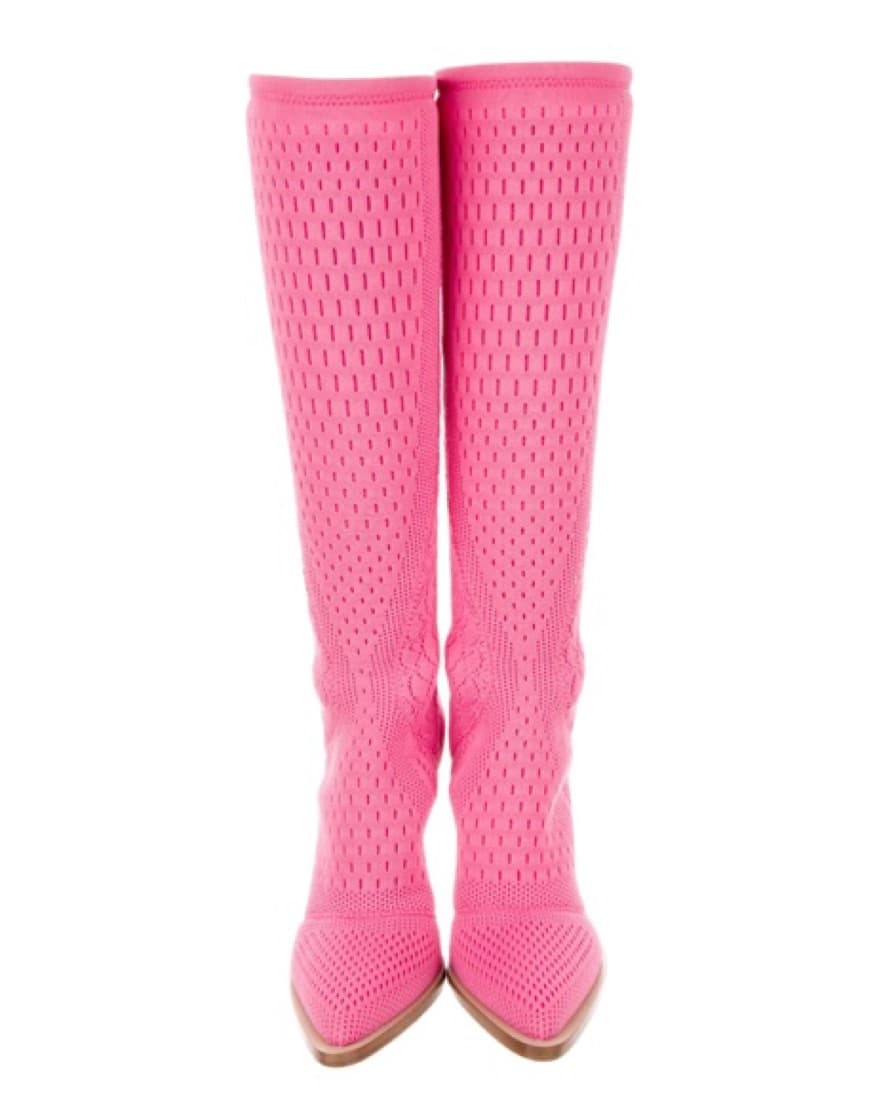 Hot pink Fendi boots - Image 4