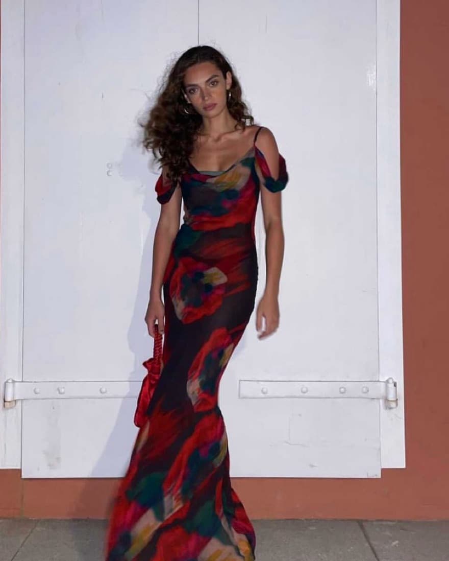 Semi Sheer Adriana Dress  - Image 1