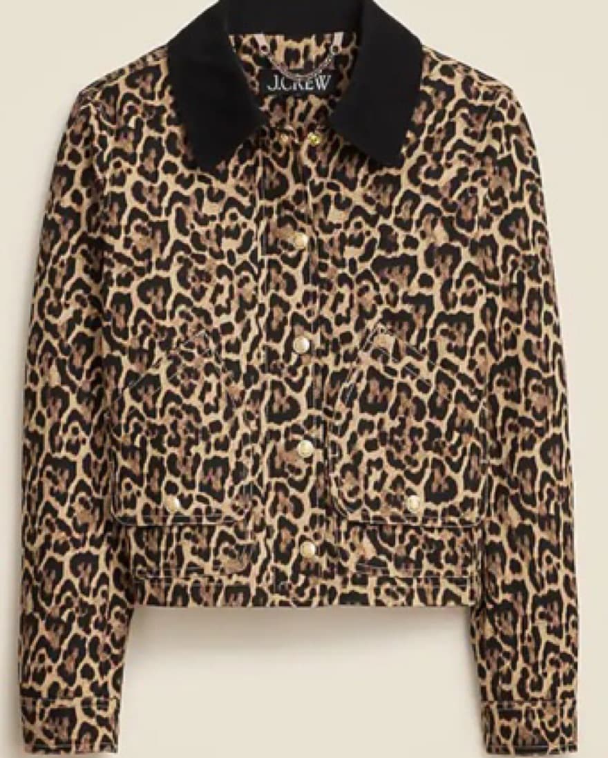 Cheetah/Leopard Print Barn Jacket - Image 1