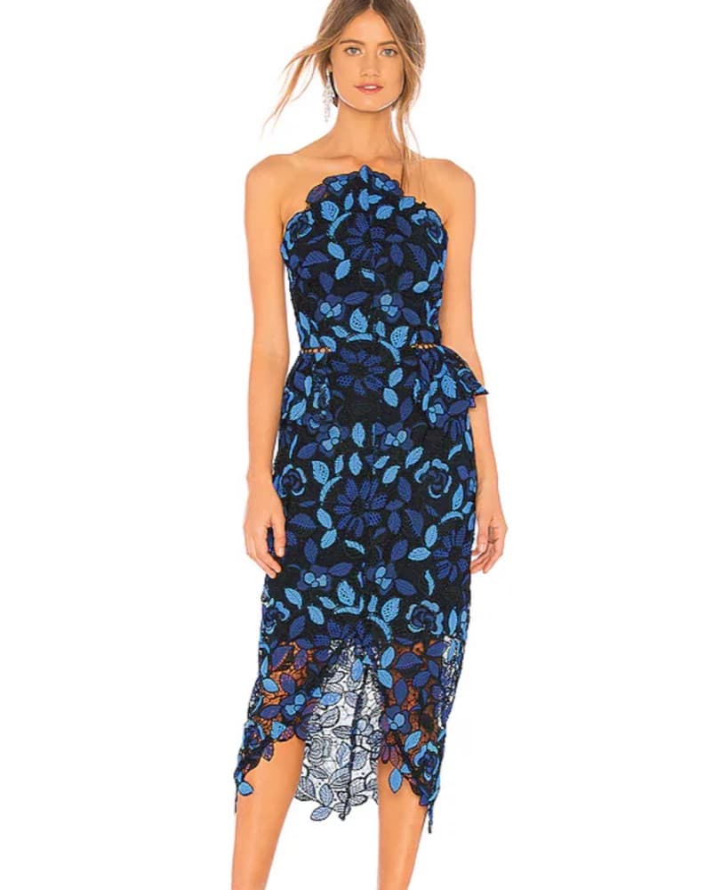 Floral Halter Midi Dress - Image 1