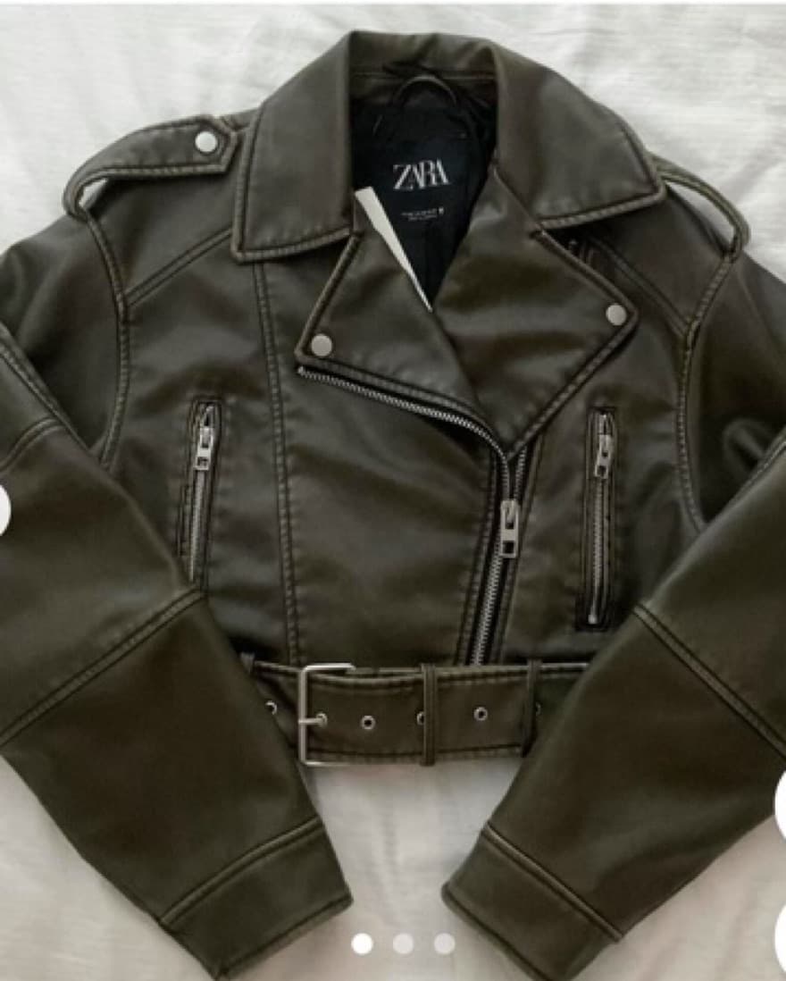 Zara Bomber Leather Jacket  - Image 2