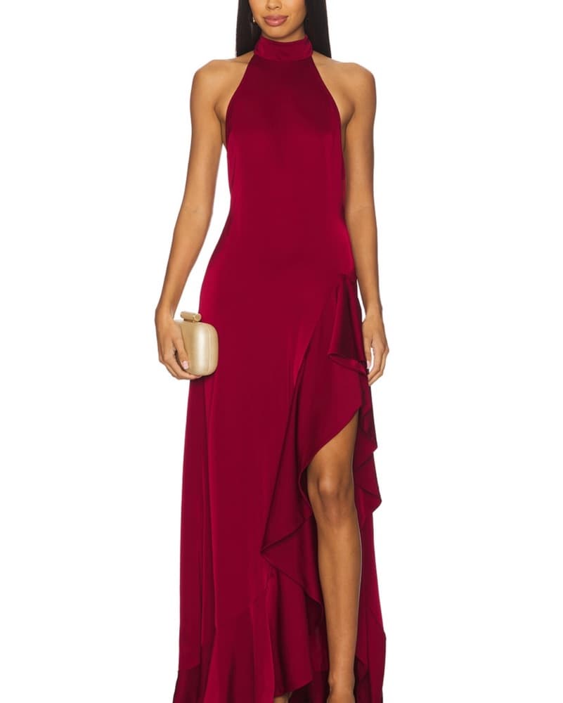 NBD AVANI Gown in Oxblood - Image 4