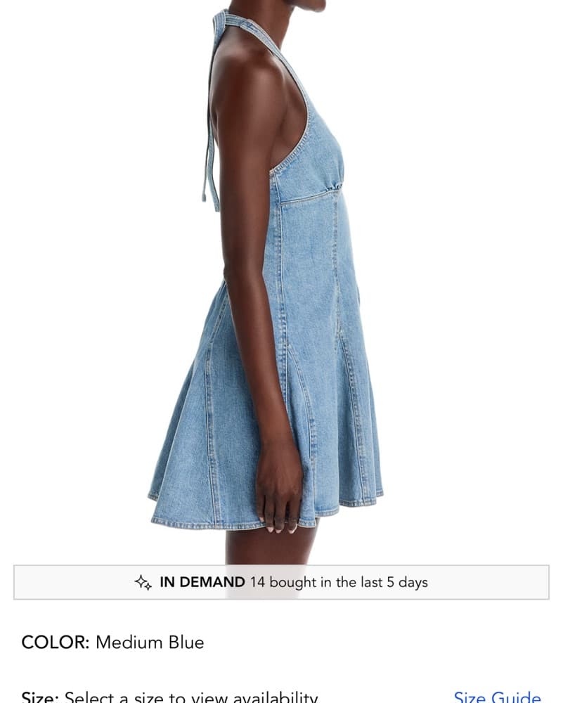 Denim Halter Dress - Image 3