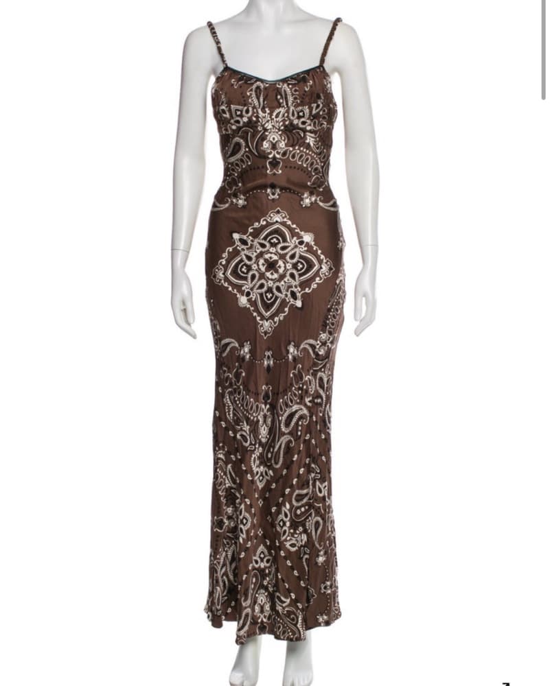 Sandro Paisley Print Maxi Dress - Image 1