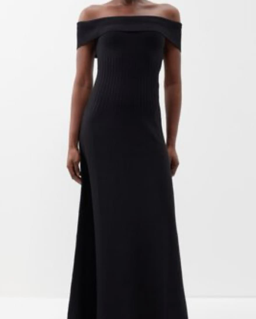 STAUD Black Off The Shoulder Gown - Image 1