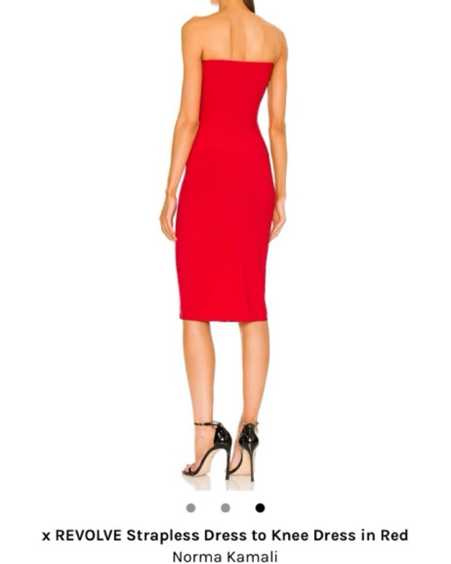 Norma Kamali Red Midi Dress - Image 3