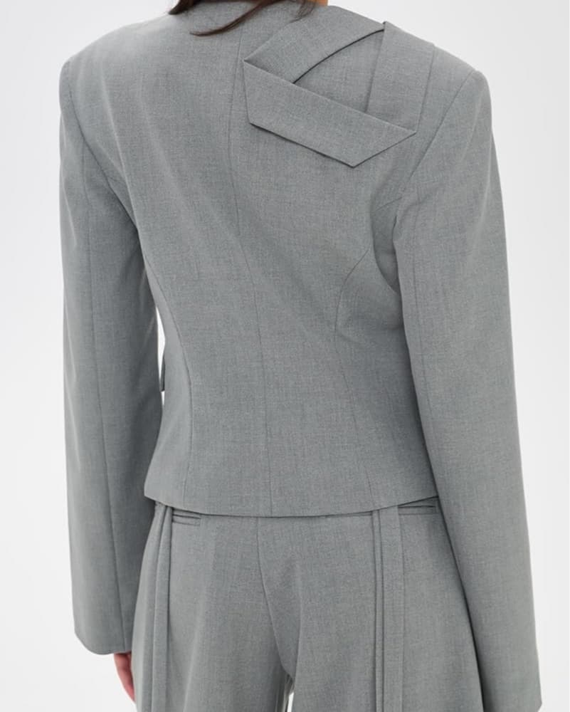 Sandy Liang Briar Grey Jacket - Image 3