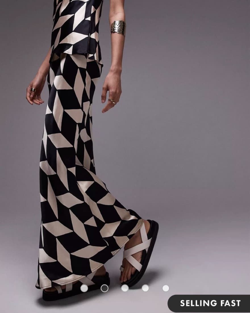 TopShop Asos Satin Geo Pattern Set - Image 2