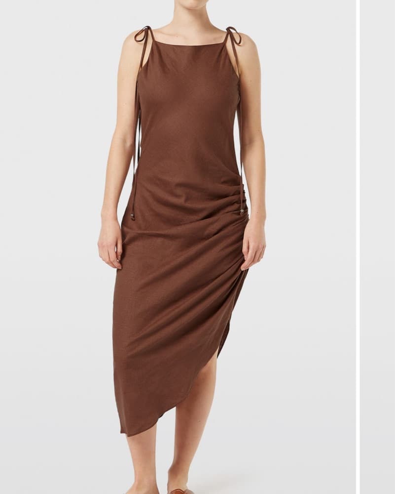 Scotch & Soda Draped Detail Midi Dress - Image 6