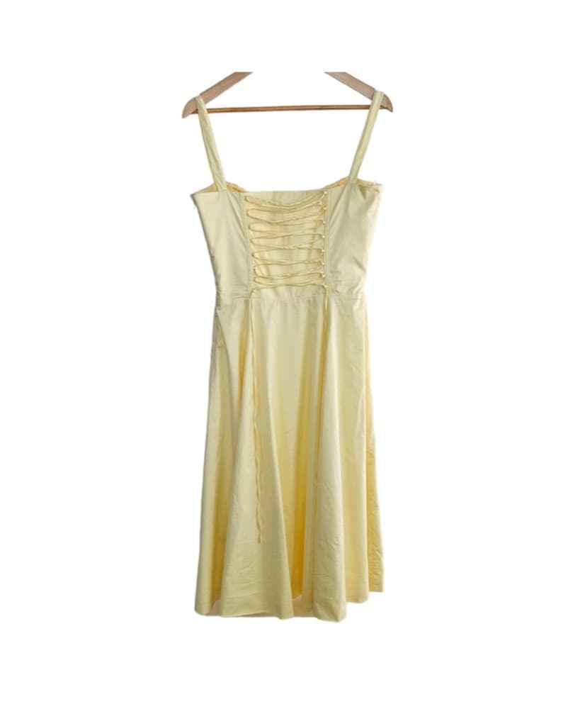 Butter Yellow House of CB Bustier Dress - Image 3