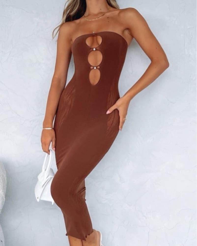White Fox Brown Poster Girl Dress - Image 1