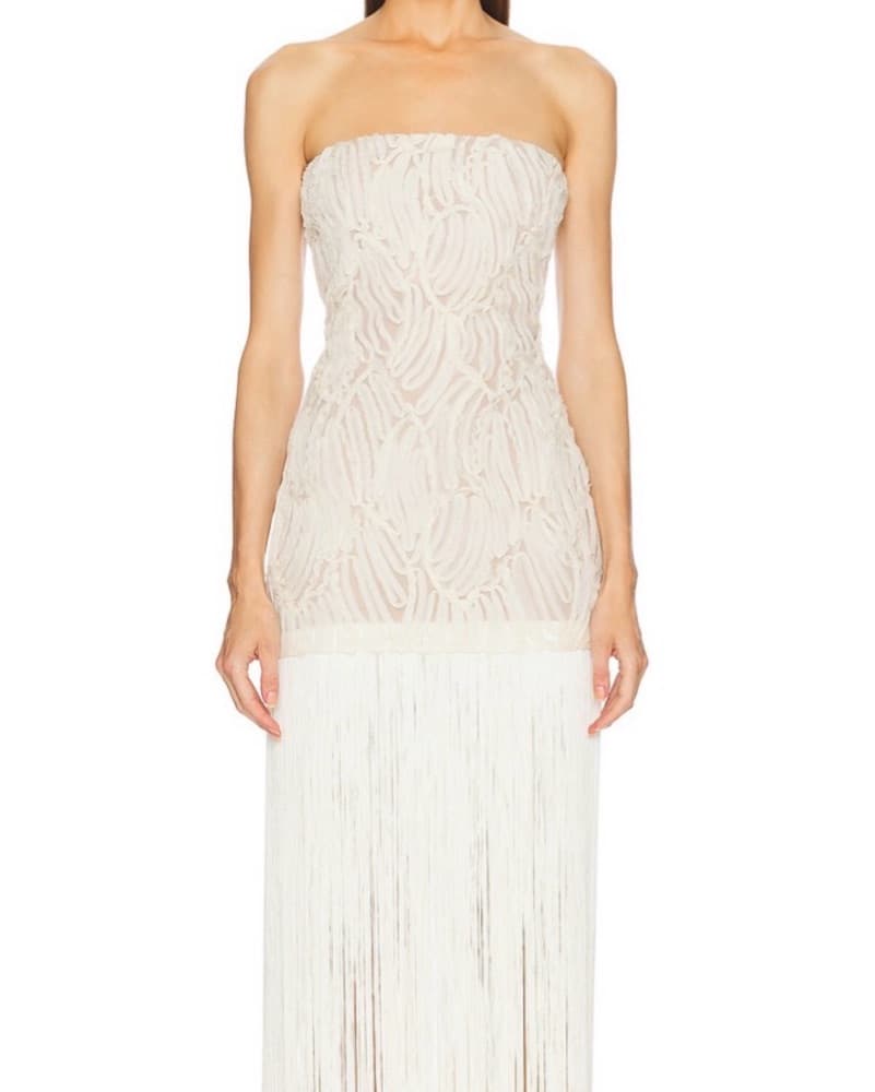 Ivory Fringe Dress - Image 2