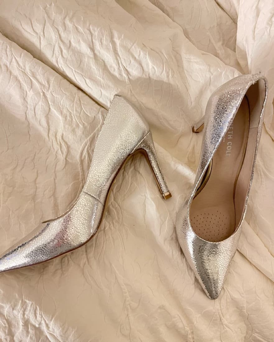 Silver Kenneth Cole Heels - Image 3