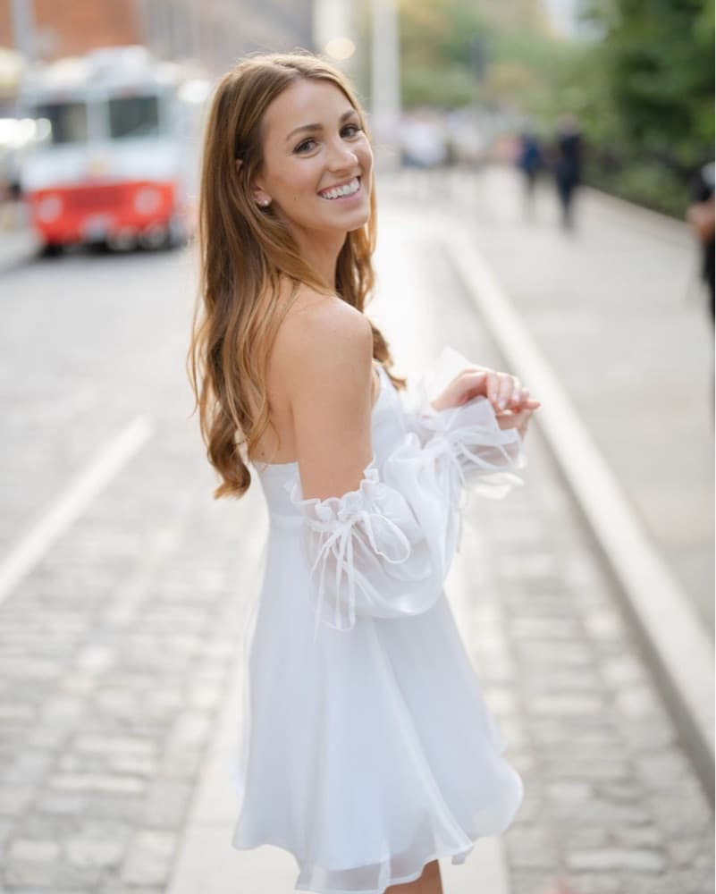 Alamour Off-the-Shoulder White Mini Dress - Image 2