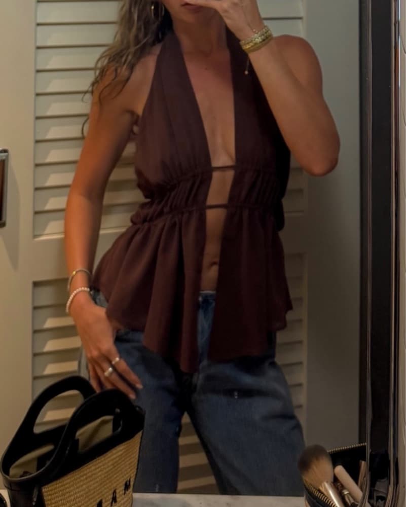 Revolve Backless Halter Top - Image 2