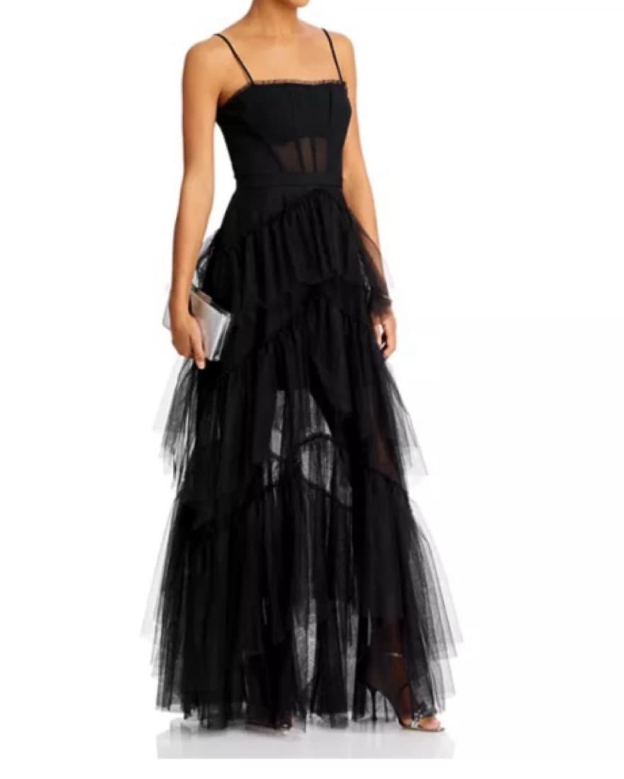 BCBGMAXAZRIA Tulle Corset Gown - Image 1