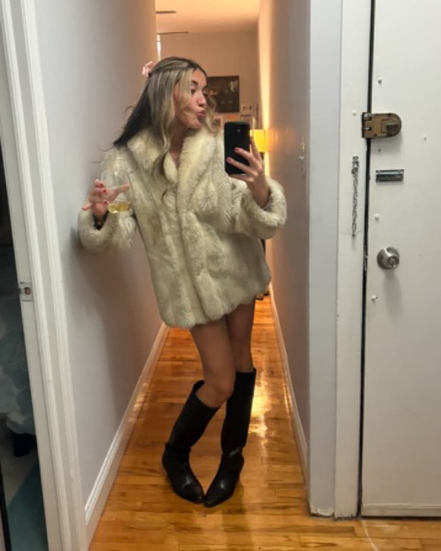 JORDACHE Faux Fur Coat  - Image 1
