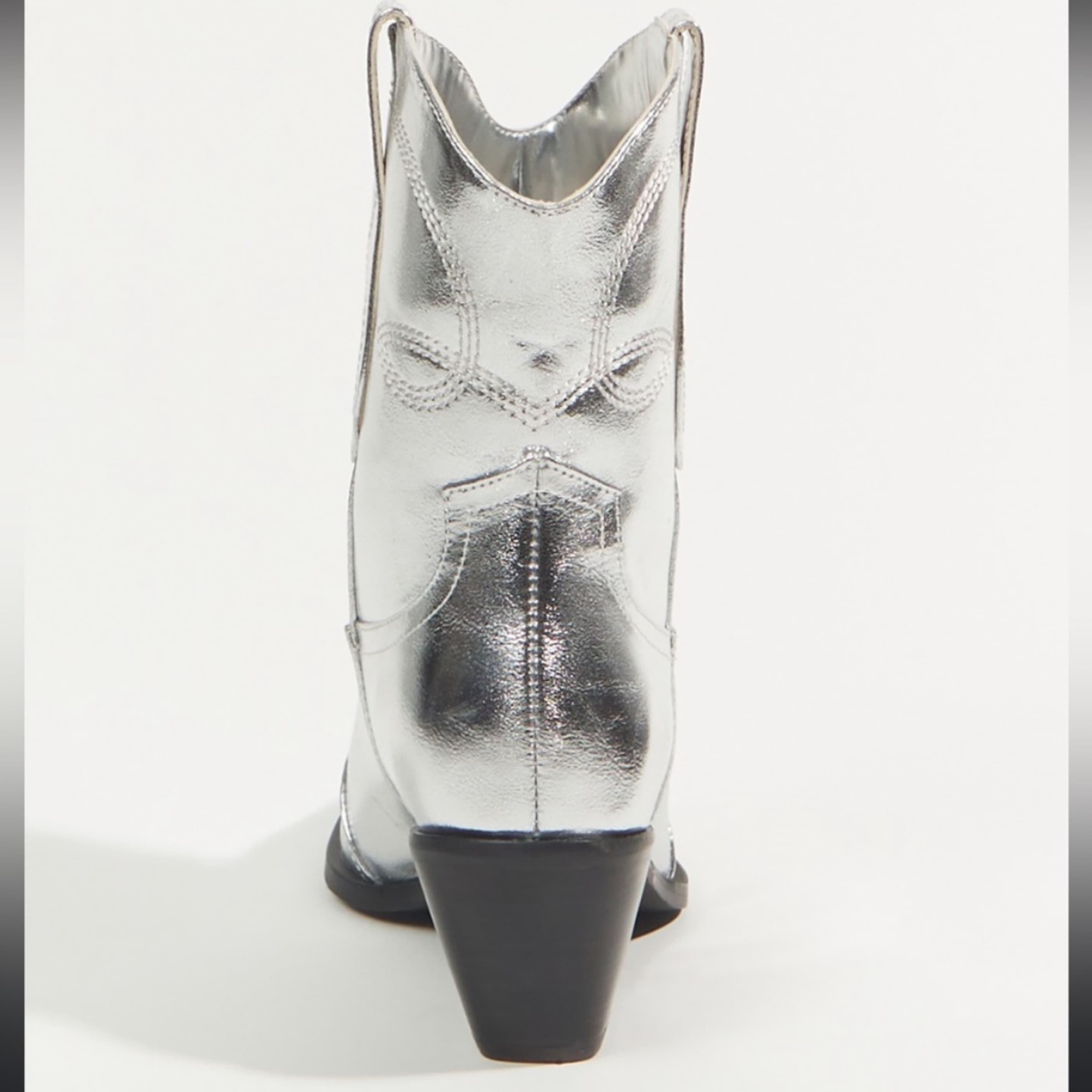 Arula Silver Cowboy Boots Wide Calf - Image 3