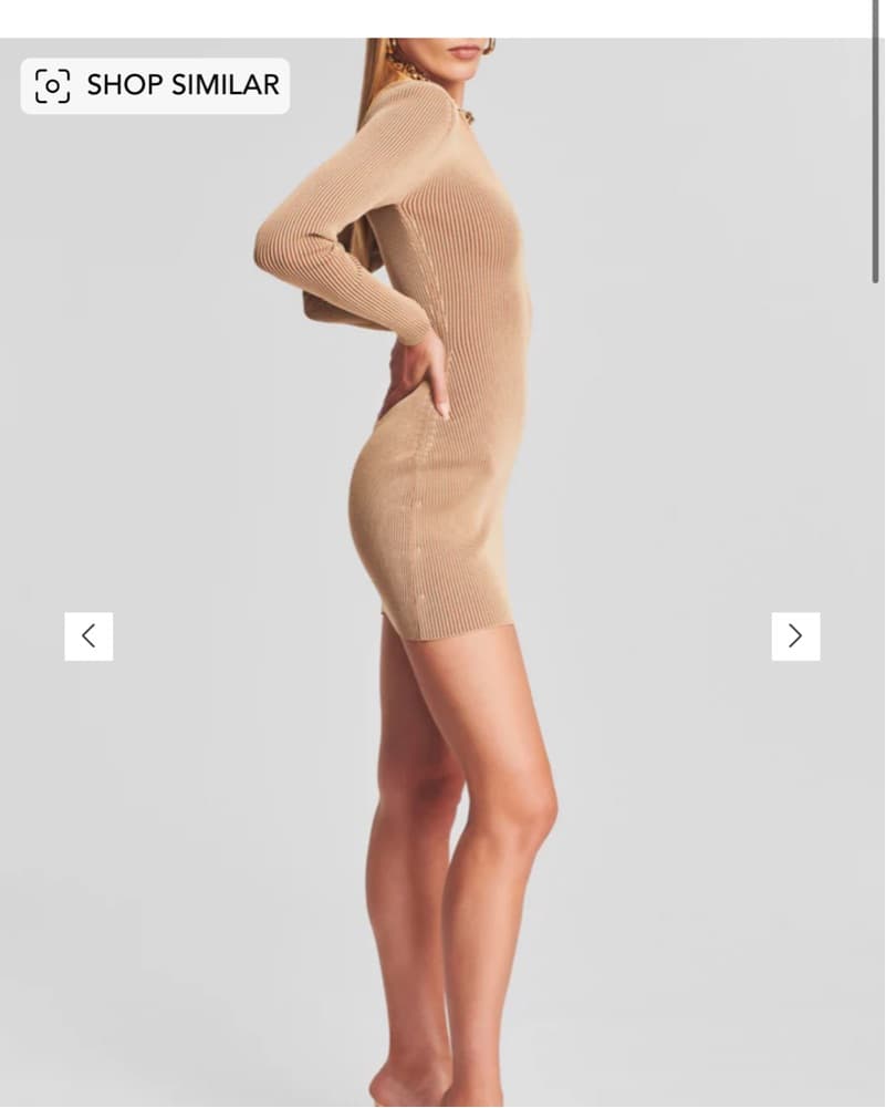 Seroya Chic Ribbed Knit Dress - Image 2