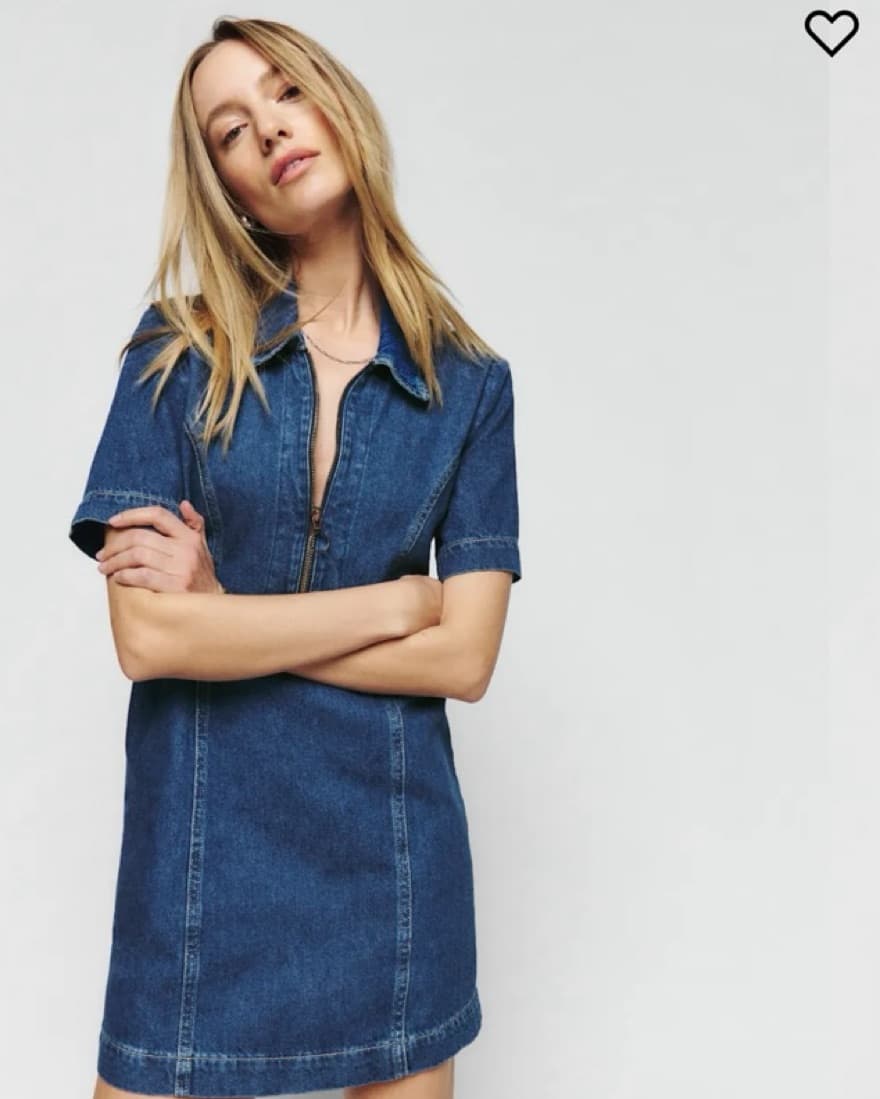Reformation Jean Dress - Image 6