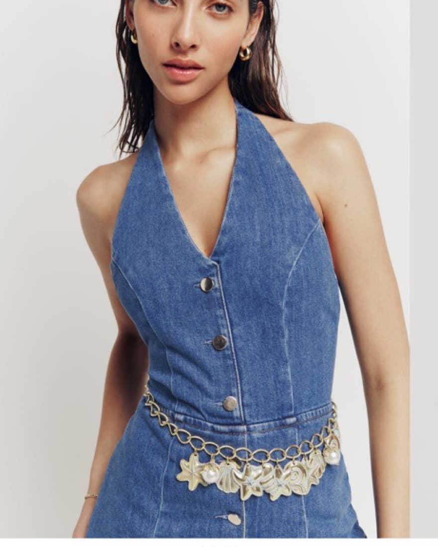 Reformation Pamela Halter Denim Mini  - Image 3