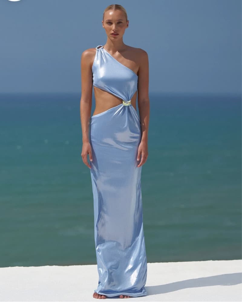 Shimmering One-Shoulder Gown - Image 2