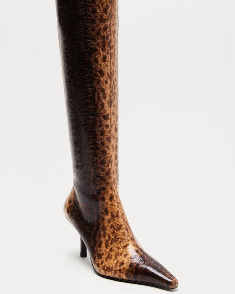 Snakeskin Knee High Boots  - Image 3