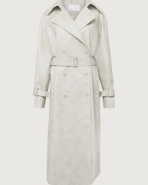 Oak & Fort vegan leather trench coat - Image 2