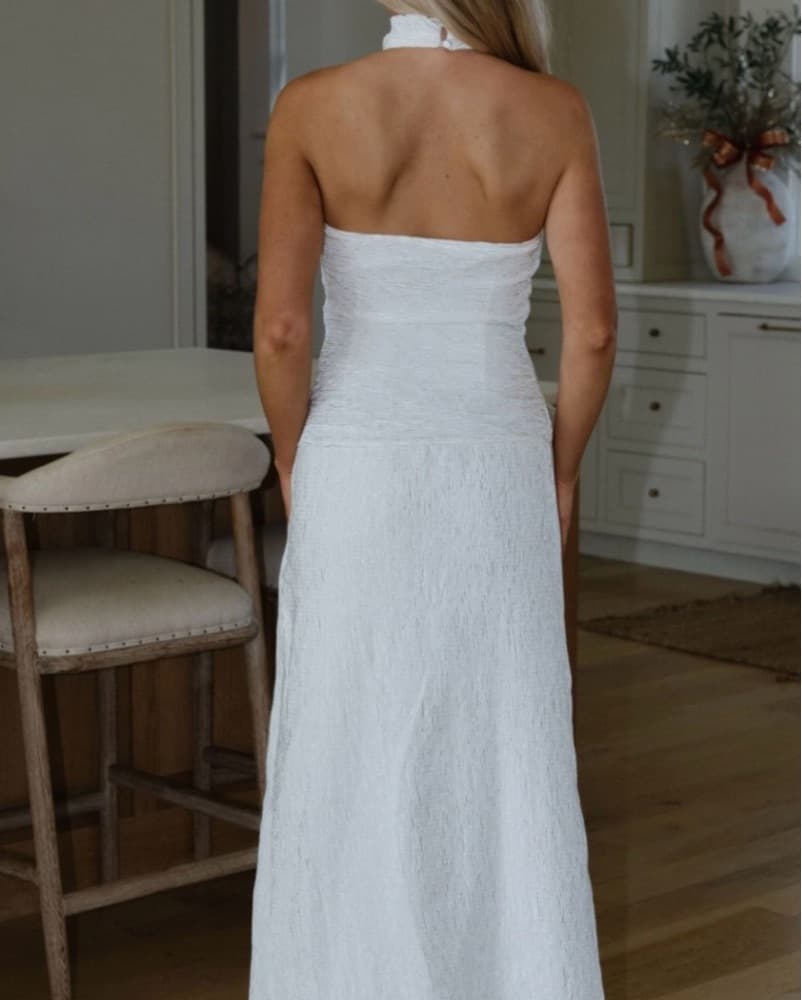 These Three Boutique White Halter Dress - Image 2