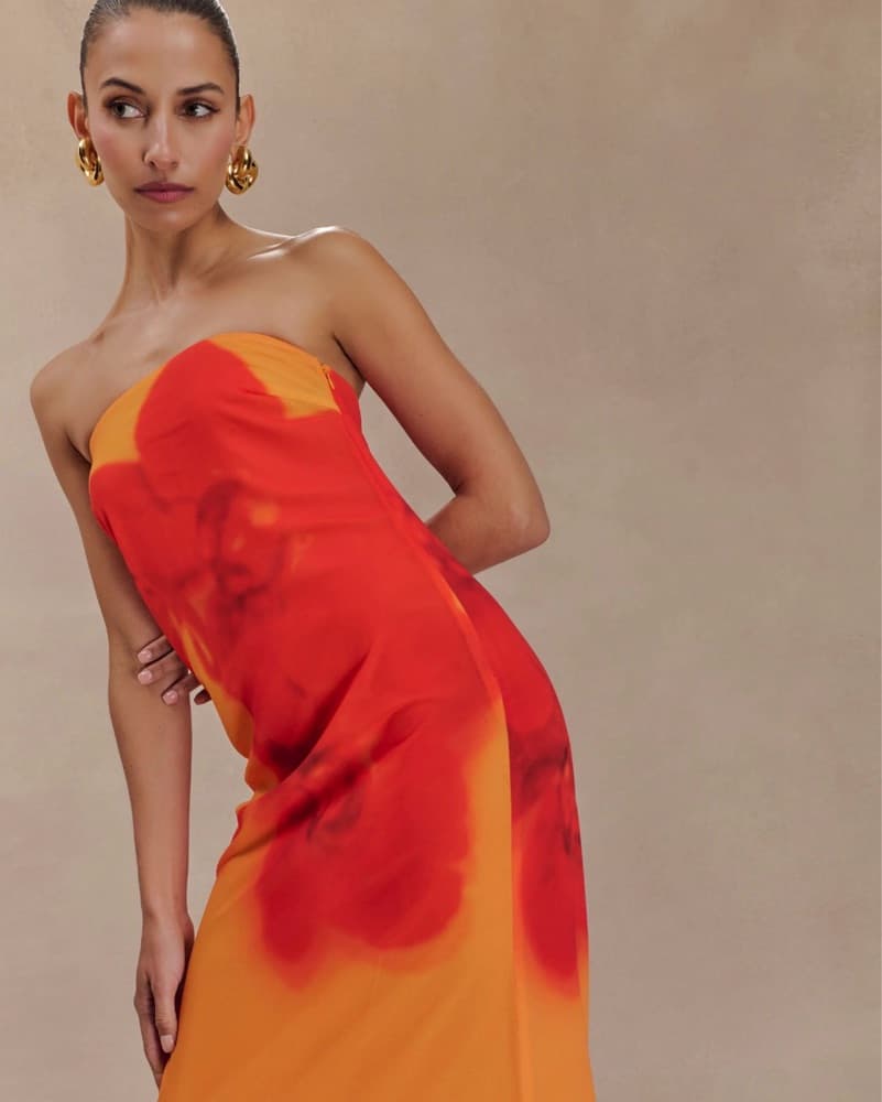 Orchid Print Maxi Dress - Image 2