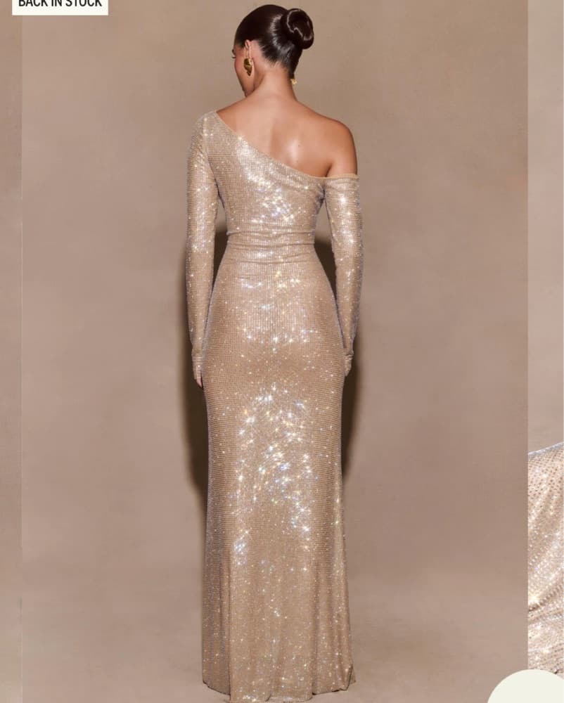 Meshki Diamante Off Shoulder Dress - Image 3