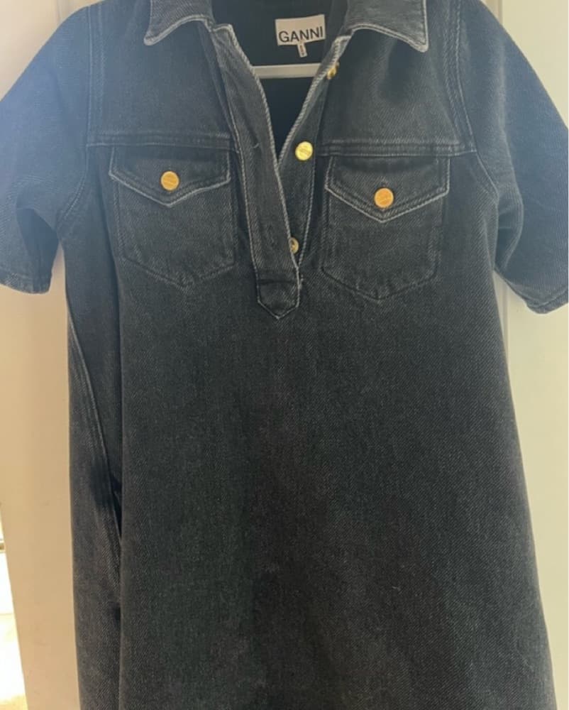 Brand New  Ganni Denim Mini Dress - Image 2