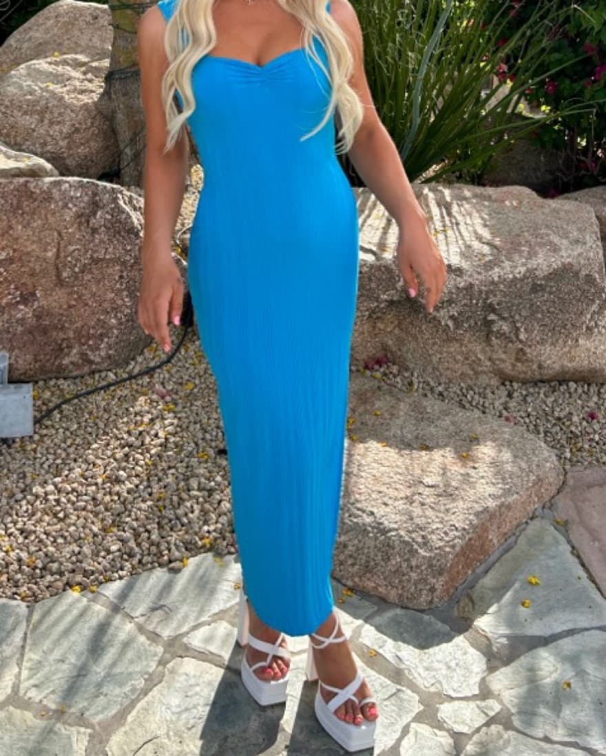 Electric Blue Revolve Midi Dress - Image 2