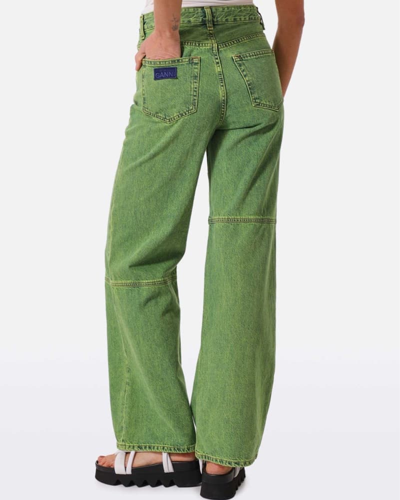 Ganni Green Wide Leg Jeans  - Image 2