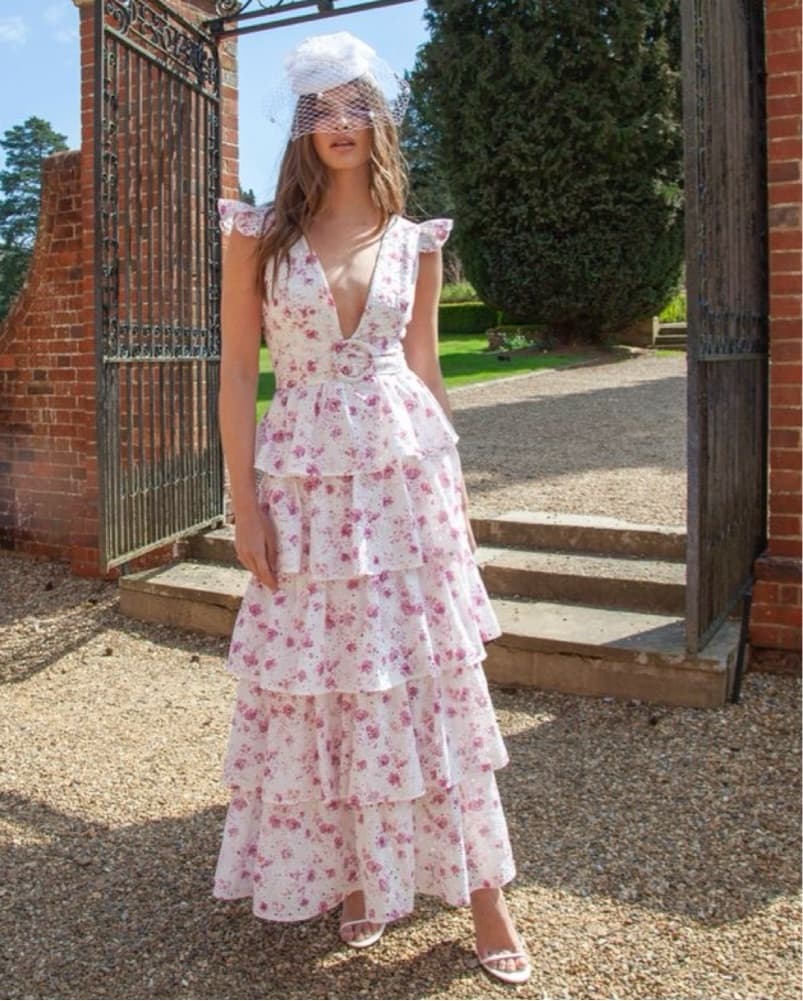 ALB Pink and White Bloom Dress - Image 1