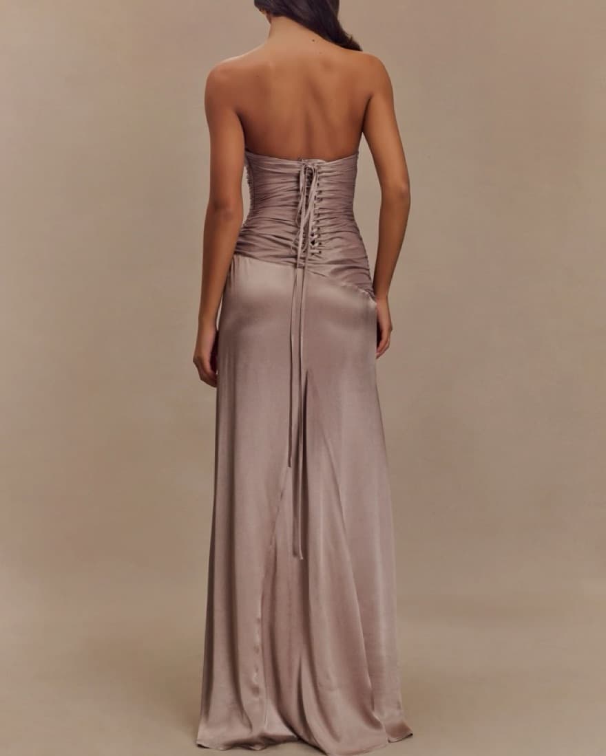 Meshki Serena Strapless Taffeta Maxi - Image 3