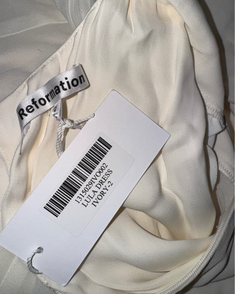 Reformation Lula Dress Ivory - Image 3
