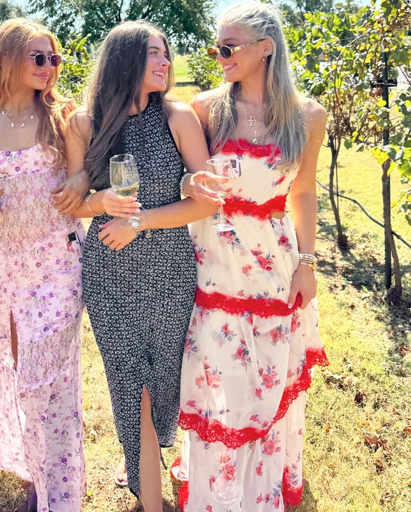 Baby Pink Floral Lace Detail Dress - Image 2