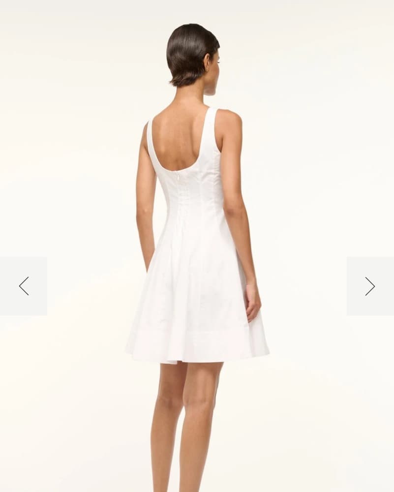 Staud Mini Wells Dress In White - Image 2
