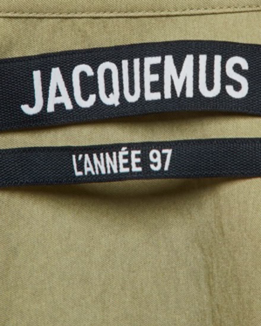 Jacquemus Green Crepe Tie Front Blouse - Image 3