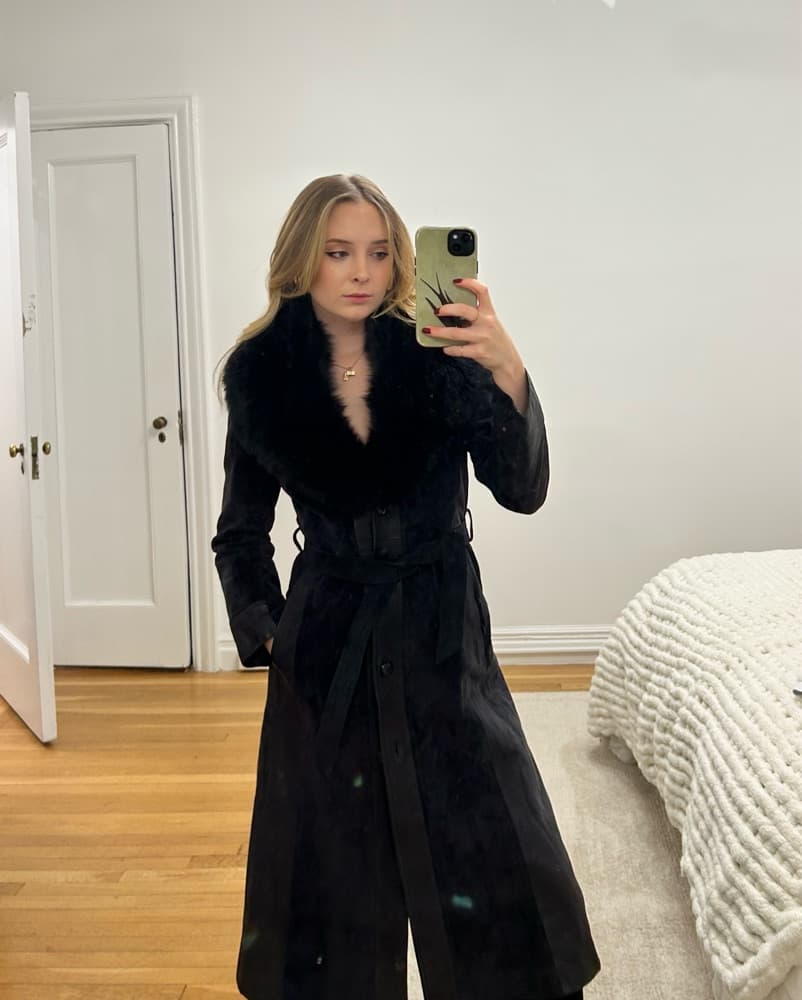 Vintage Fur, Suede and Leather Coat - Image 1