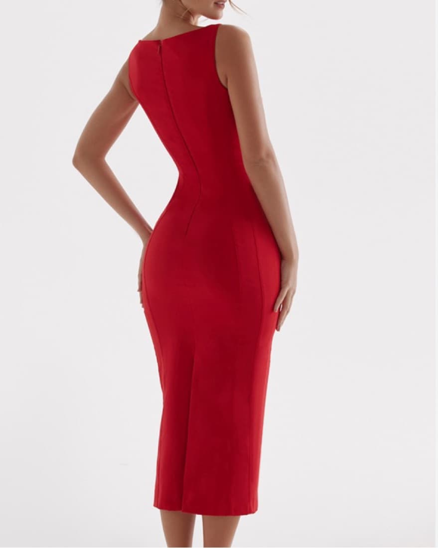 House Of CB Cece Bodycon Red Dress - Image 2