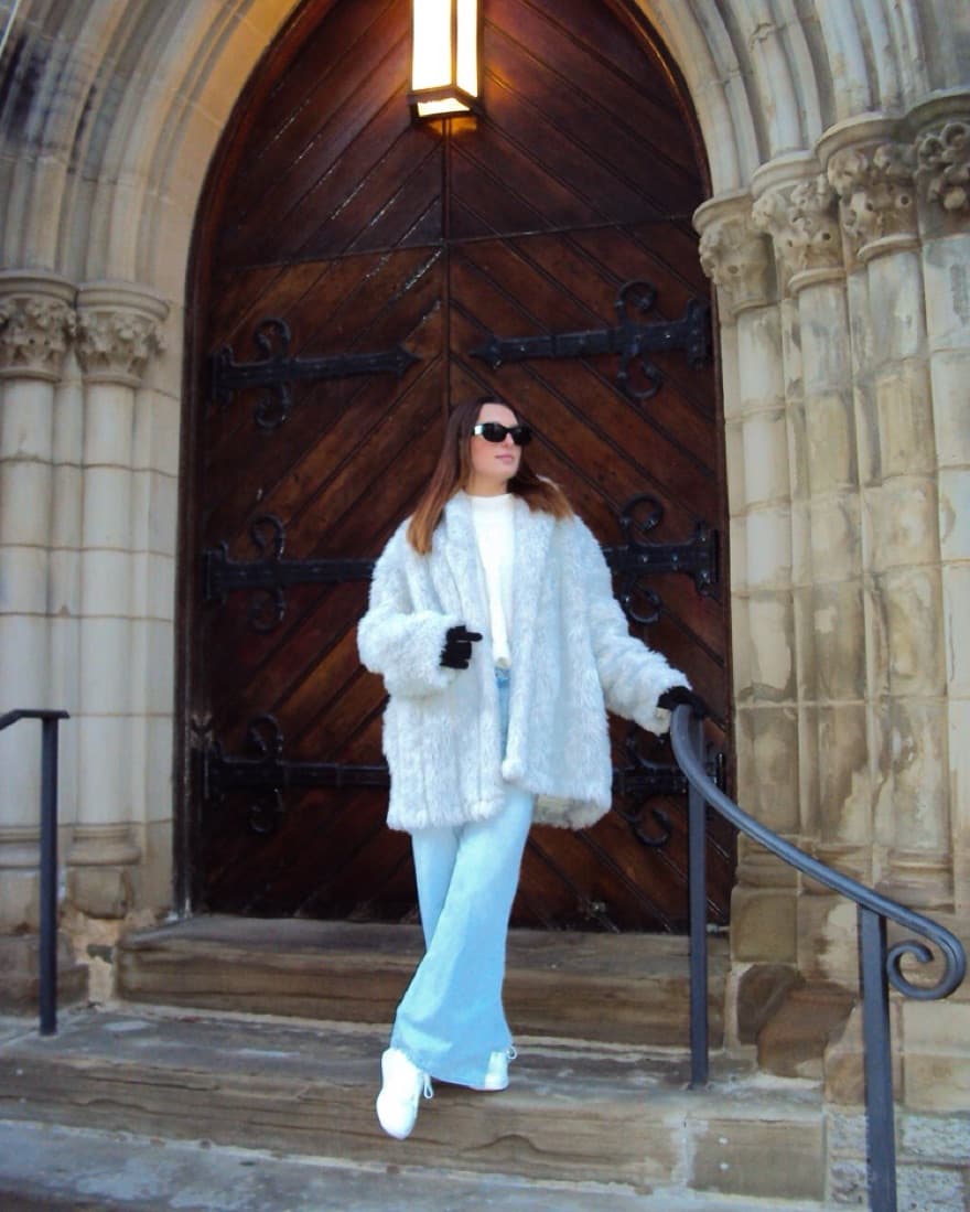 Gray Vintage Fur Coat - Image 2