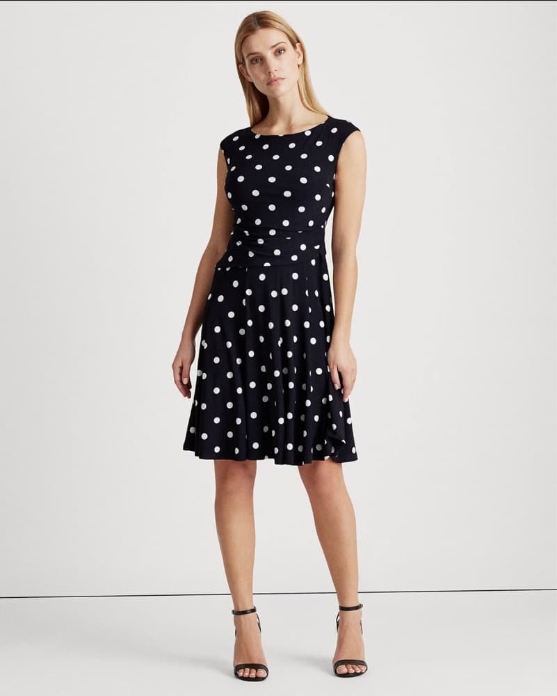 Polka-Dot Jersey Dress - Image 2