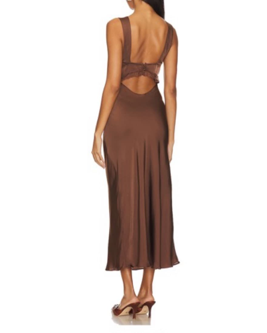 Brown Silk Dress - Image 2