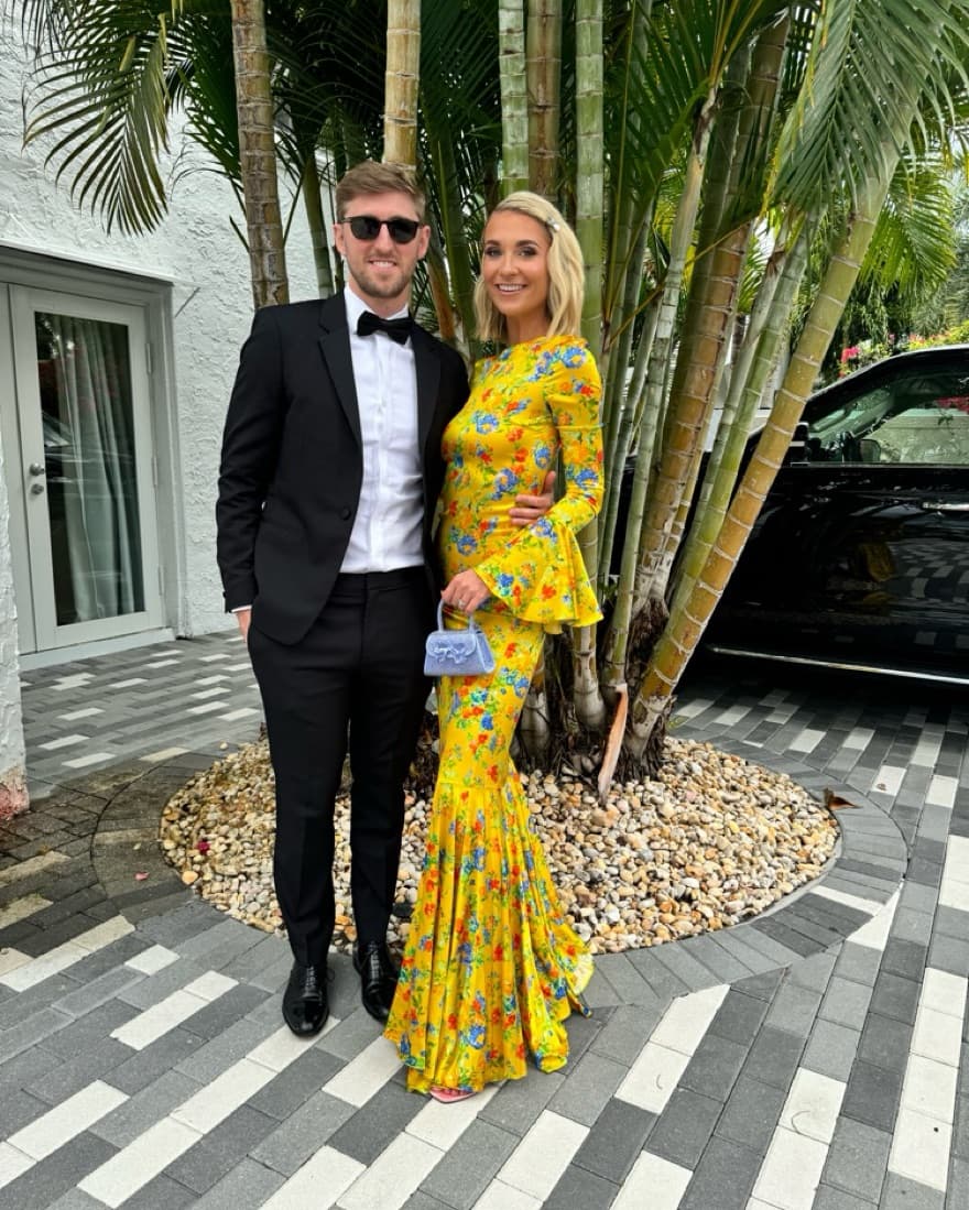 Yellow Printed gown - Image 6