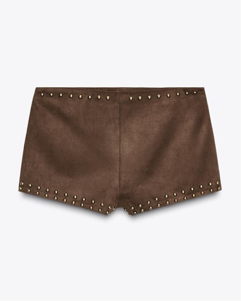 Studded Suede Shorts  - Image 1