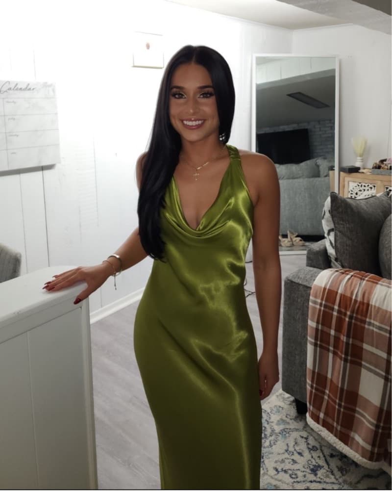 Revolve Satin Dress - Image 1