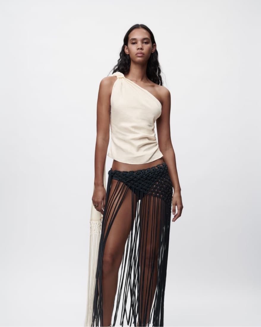 Fringed Linen Top - Image 1